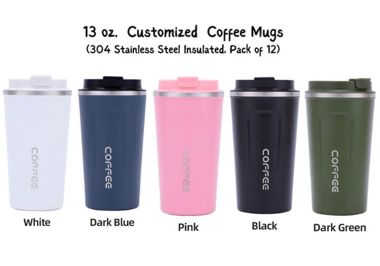 Personalized Coffee Cup Travel Coffee Mug Insulated Stainless